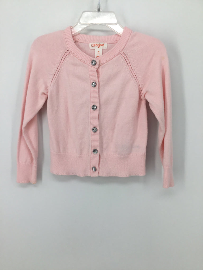 Cat & Jack Child Size 2 Pink Sweater - girls