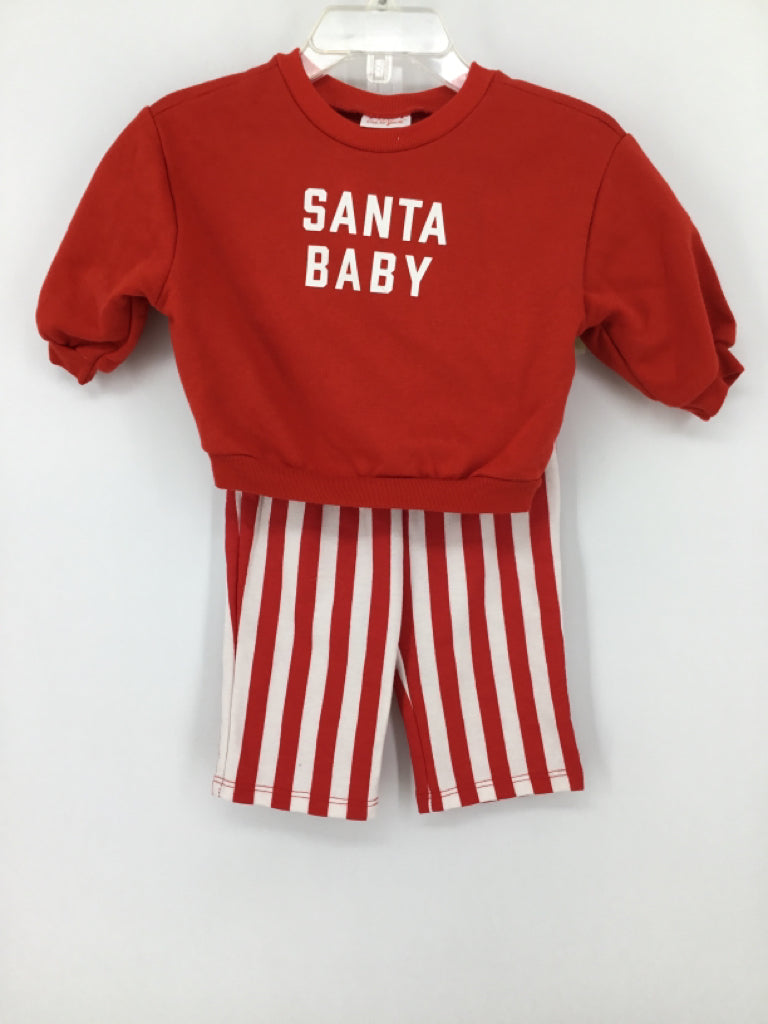 Cat & Jack Child Size 0-3 Months Red Christmas Outfit