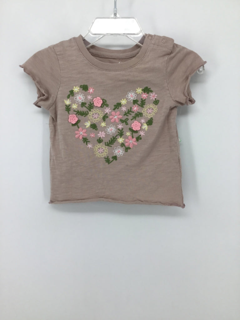 peek Child Size 3-6 Months Tan T-shirt - girls