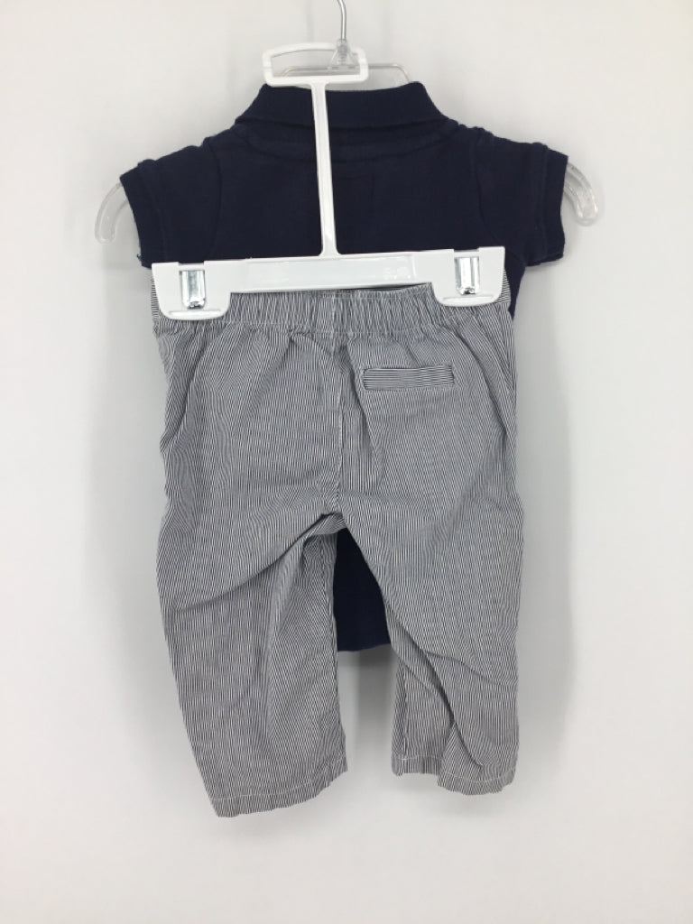 Just One You Made by Carters Child Size 3 Months Navy Solid Outfit - boys