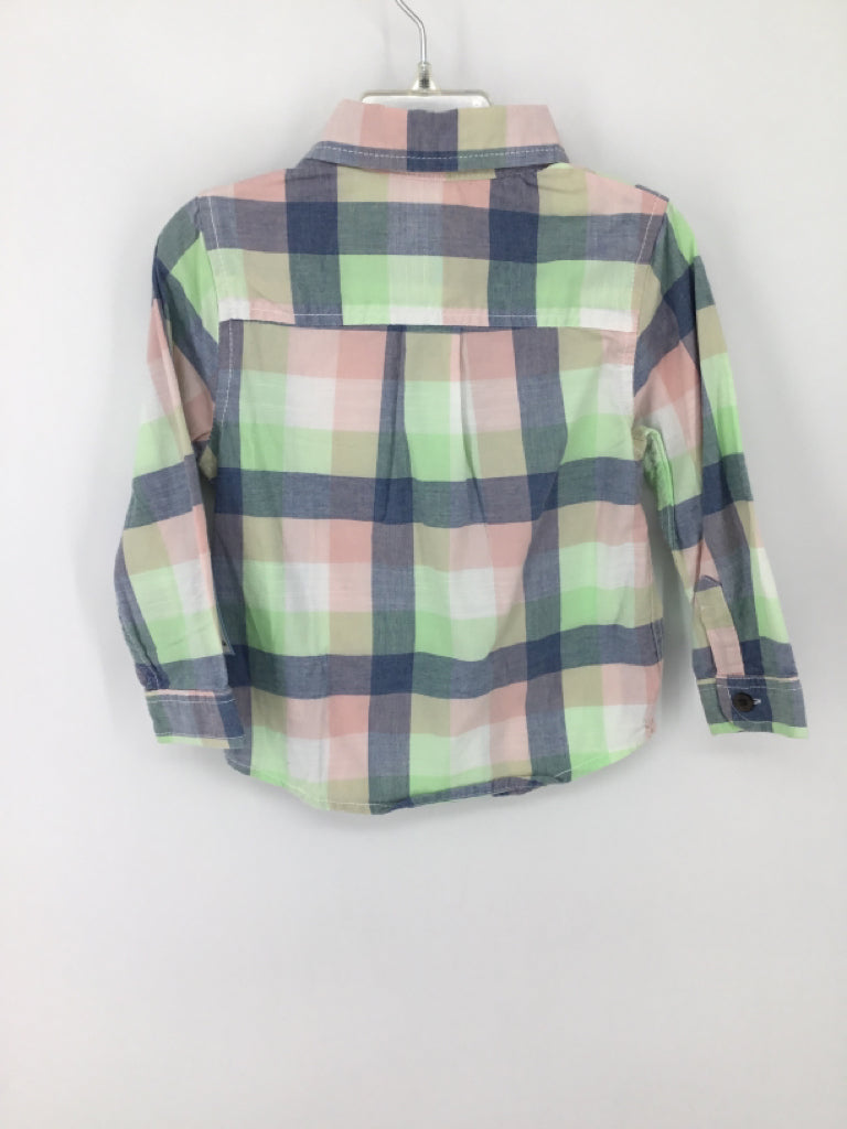 Cat & Jack Child Size 2 Multi-Color Plaid Shirt - boys