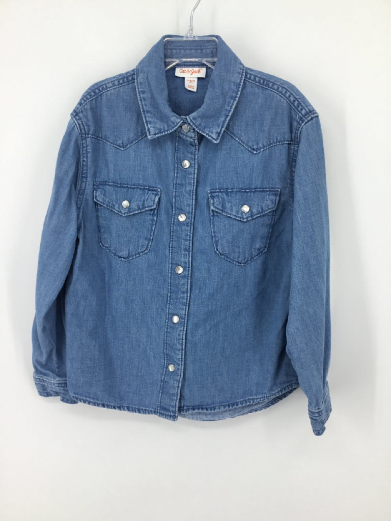 Cat & Jack Child Size 6 Blue Solid Shirt - boys