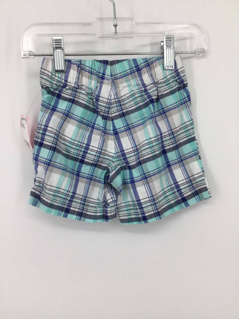 jumping beans Child Size 18 Months Blue Plaid Shorts - boys