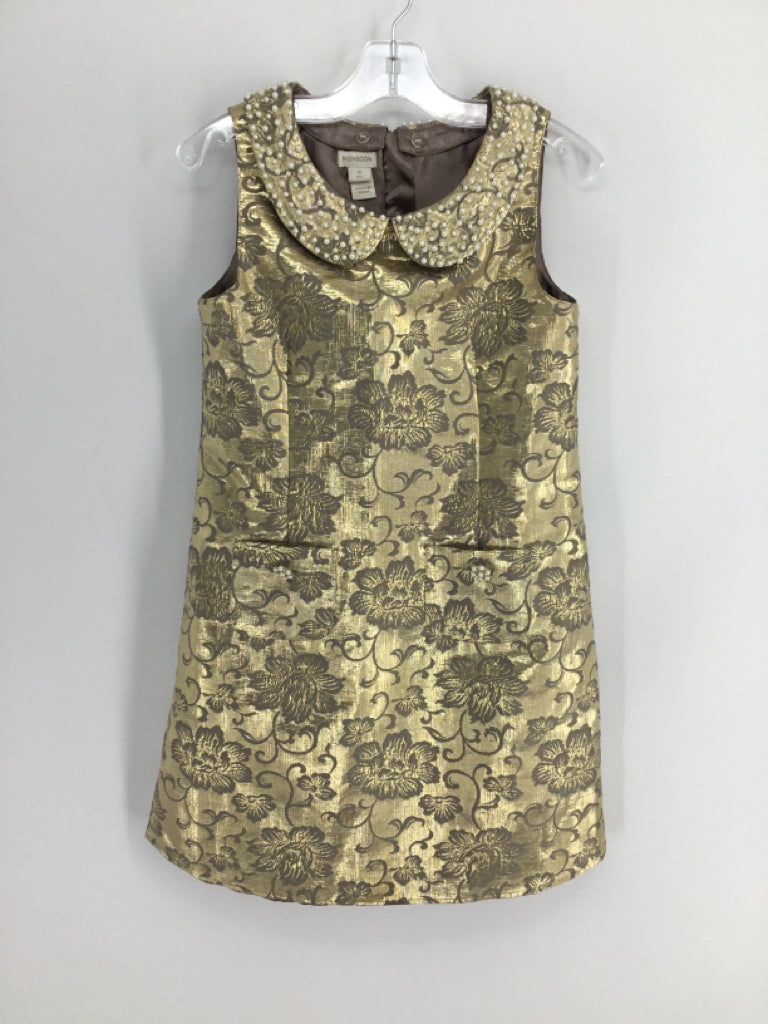 Monsoon Child Size 10 Gold Dress - girls