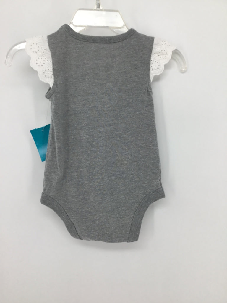 Cat & Jack Child Size 0-3 Months Gray Onesie