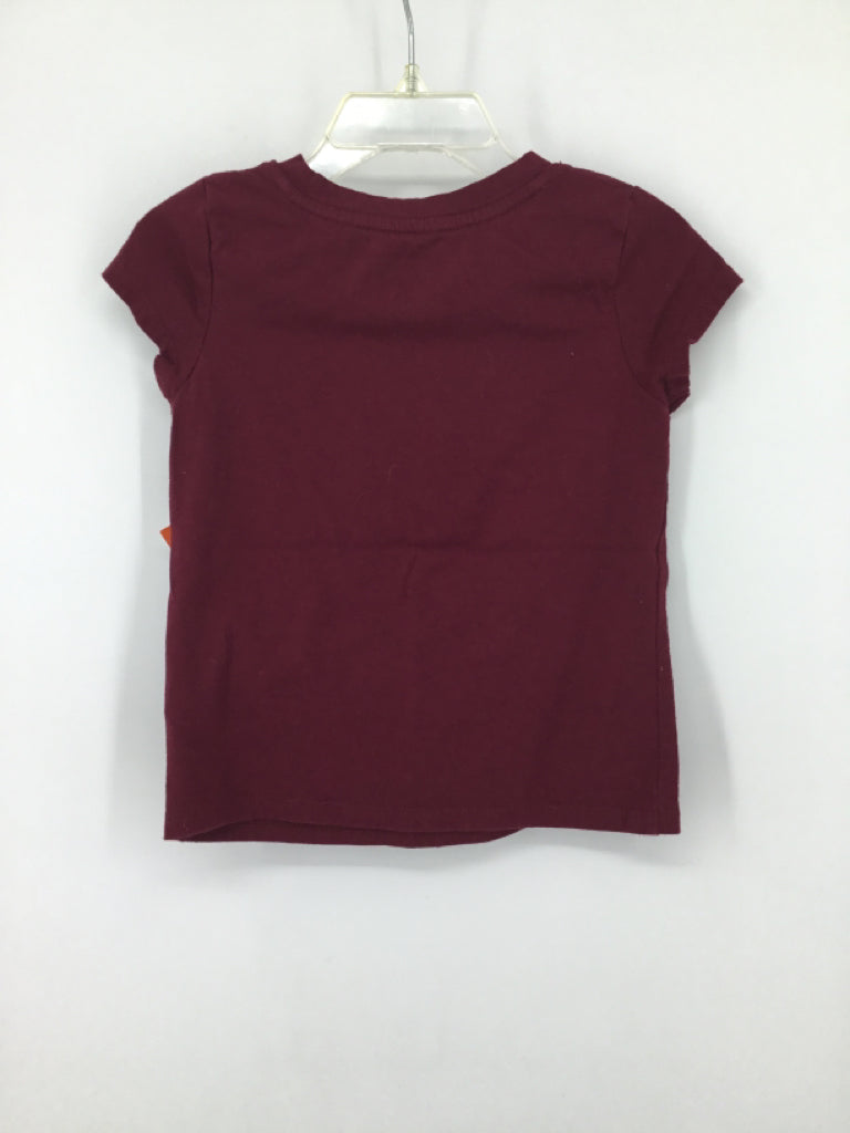 Cat & Jack Child Size 2 Burgundy T-shirt - girls