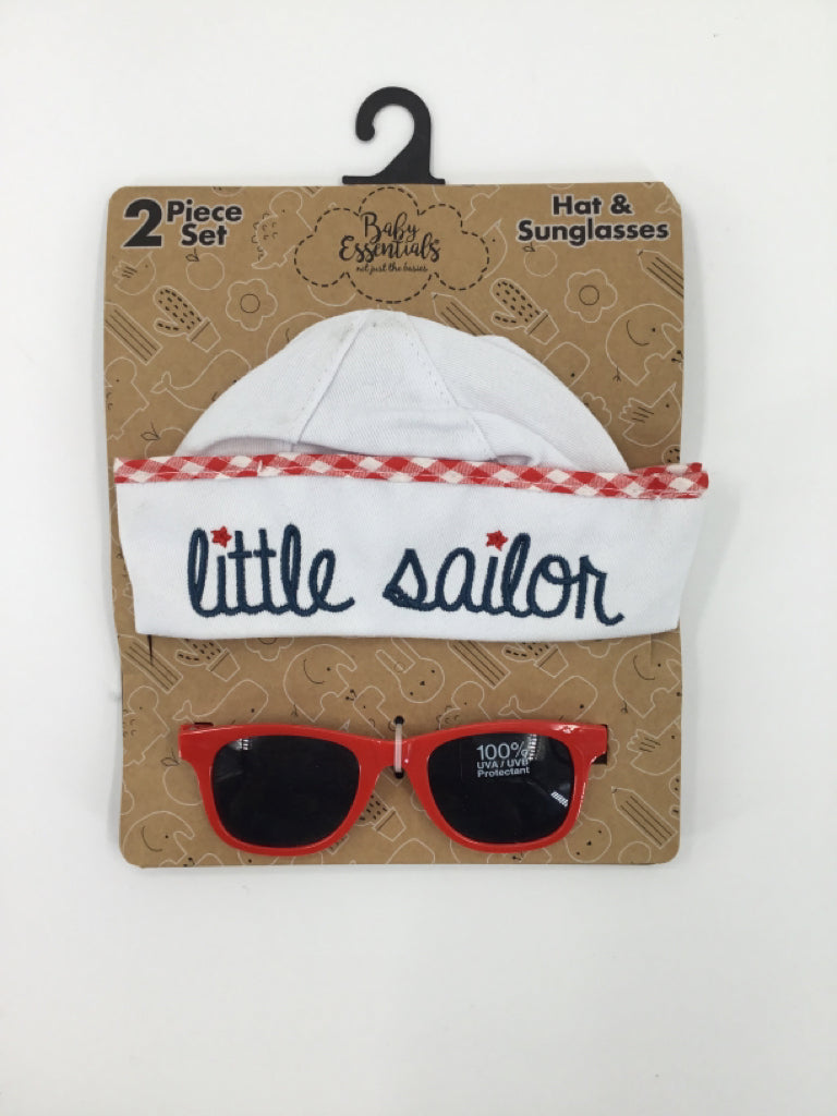 Baby Essentials Child Size 0-12 Months White Embroidered Hats - boys