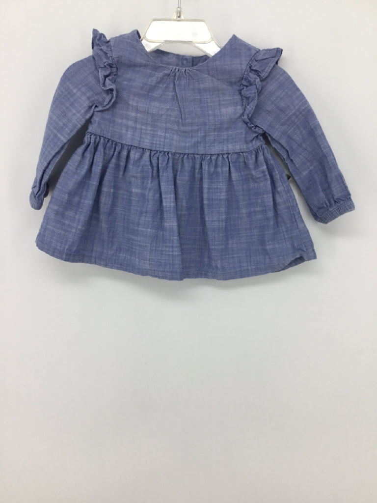 Cat & Jack Child Size 6-9 Months Blue Shirt - girls