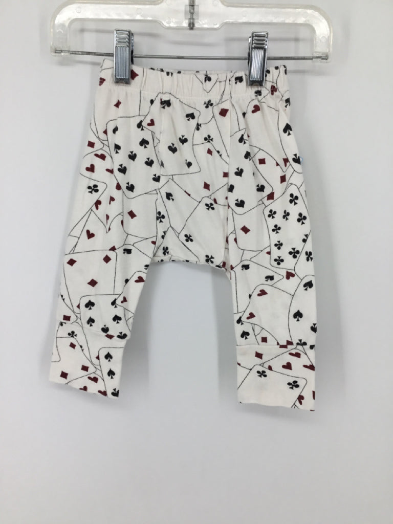 Kate Quinn Organics Child Size 12-18 Months White Print Pants - boys