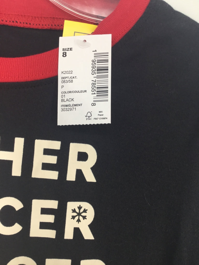 Childrens Place Child Size 8 Black Christmas Pajamas