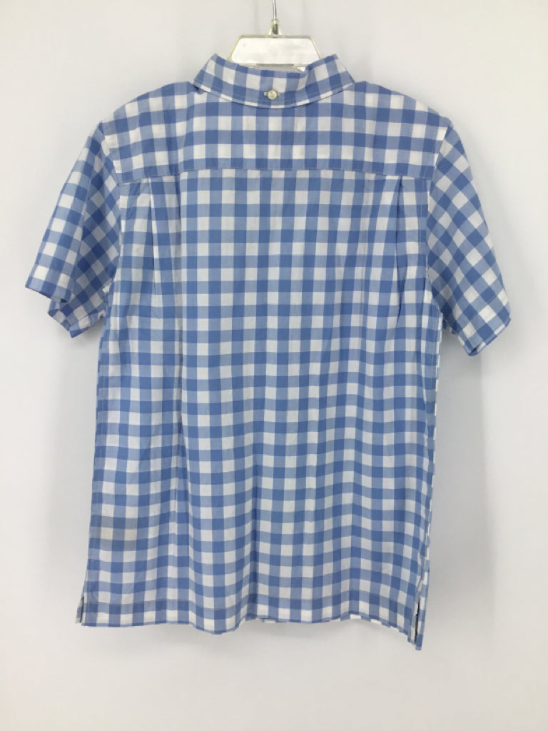 Ralph Lauren Child Size 7 Blue Gingham Shirt - boys