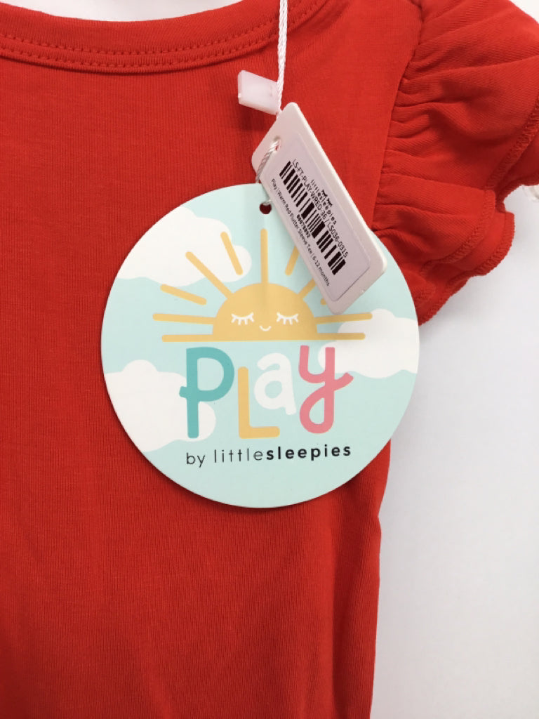 Play by Little Sleepies Child Size 6-12 Months Red Shirt - girls