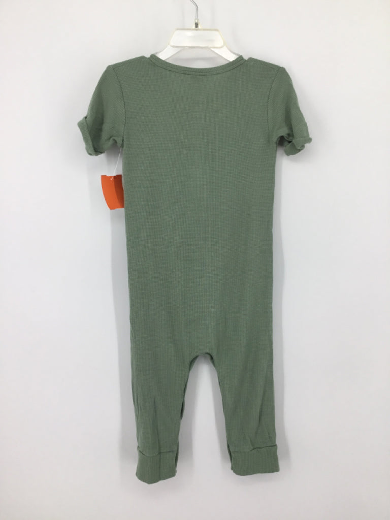 brandless Child Size 2 Slim Green Solid Outfit - boys
