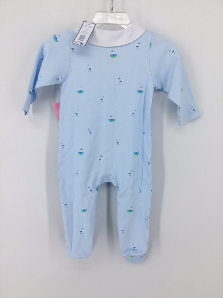 jacadi Child Size 6 Months Blue Print Outfit - boys