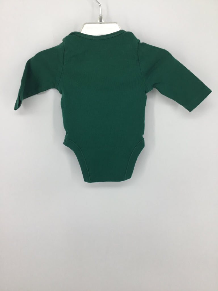 Old Navy Child Size 0-3 Months Green Christmas Onesie