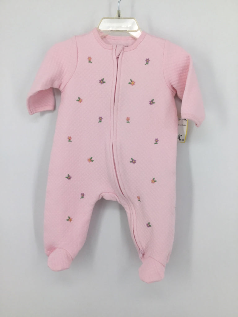 Little Me Child Size 6 Months Pink Sleepers