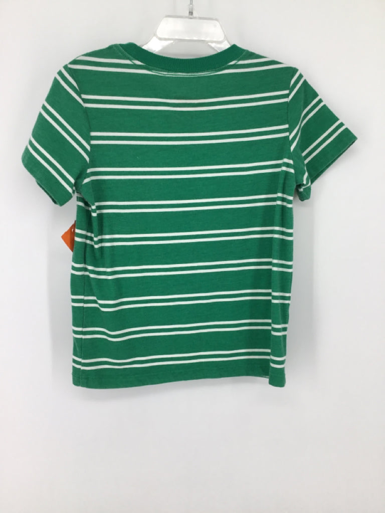 Cat & Jack Child Size 4 Green Stripe T-shirt - boys