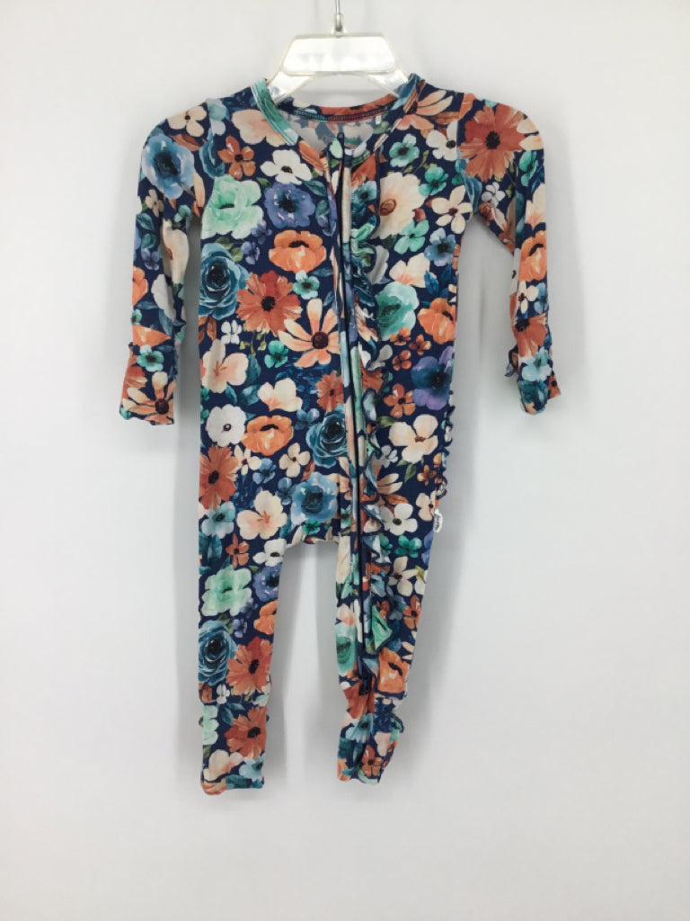GiGi and Max Child Size 3-6 Months Navy Pajamas - girls