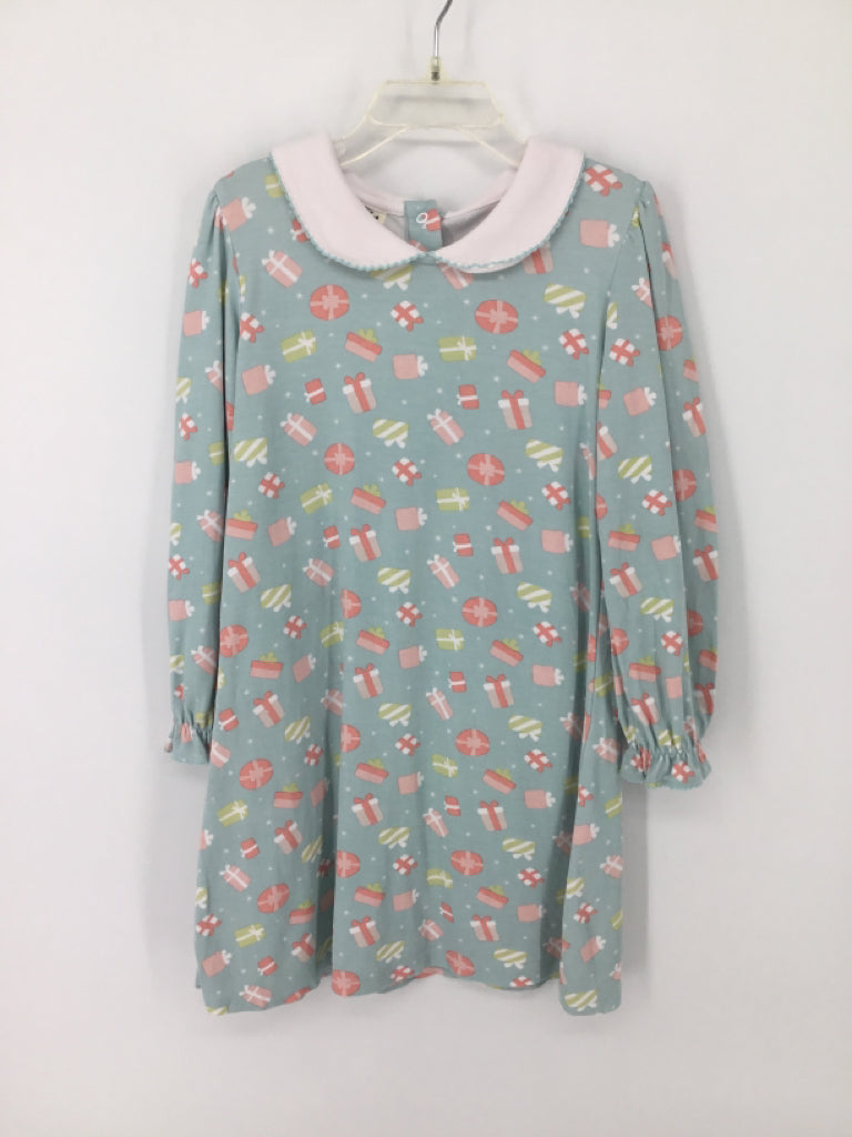 The Oaks Child Size 6 Blue Christmas Dress
