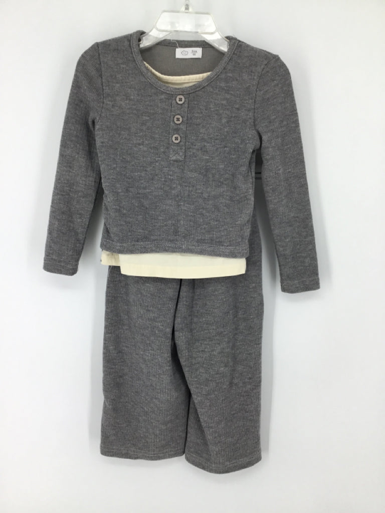 brandless Child Size 3 Gray Outfit - girls