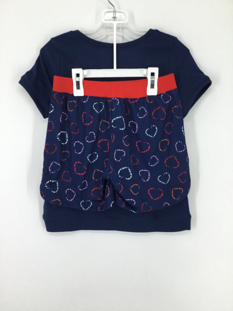 Lands' End Child Size 8 Navy Valentine's Day Pajamas
