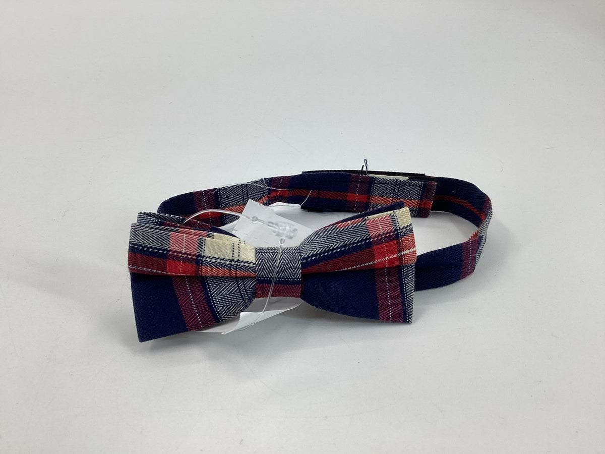 Navy Plaid Bowtie