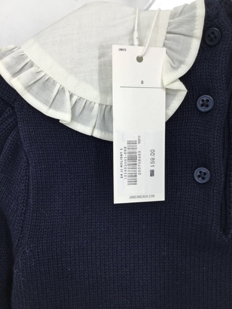 Janie and Jack Child Size 8 Navy Sweater - girls
