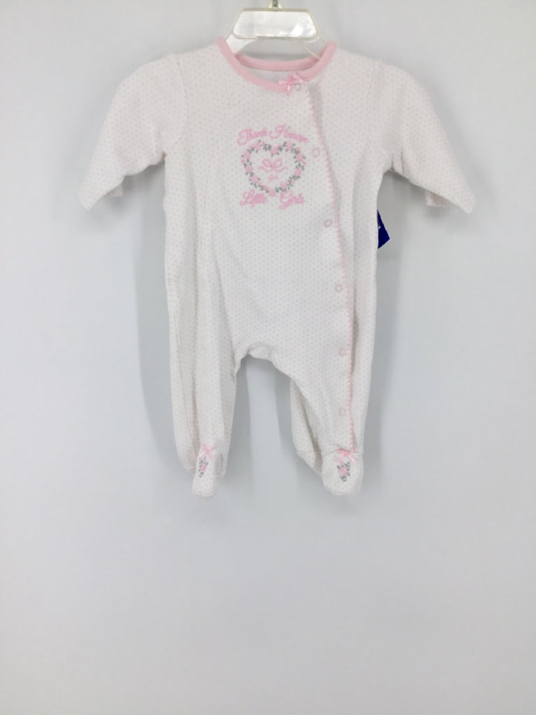 Little Me Child Size 3 Months Pink Sleepers