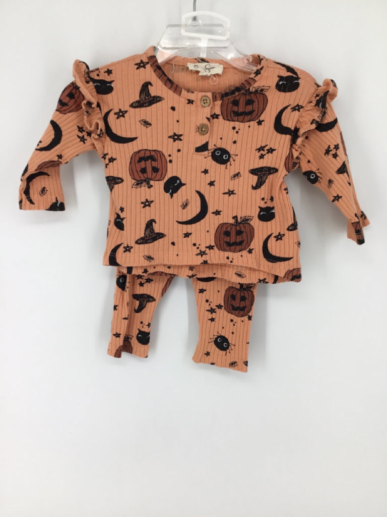 Jessica Simpson Child Size 3-6 Months Orange Halloween Outfit