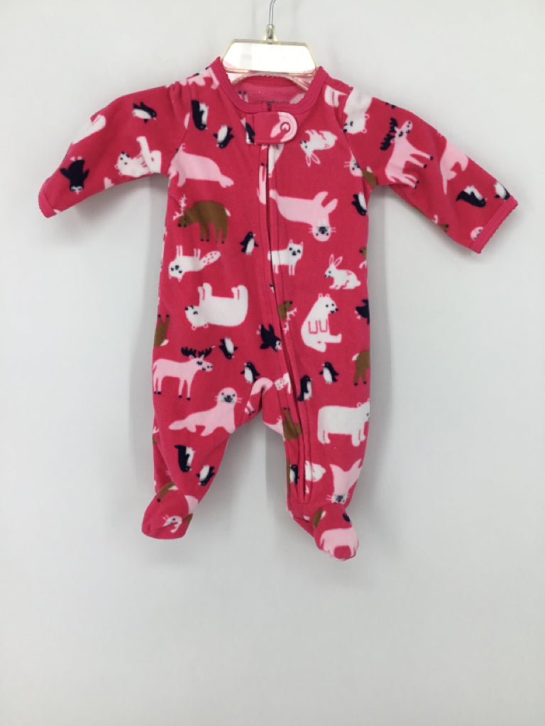 Carter's Child Size Newborn Pink Sleepers