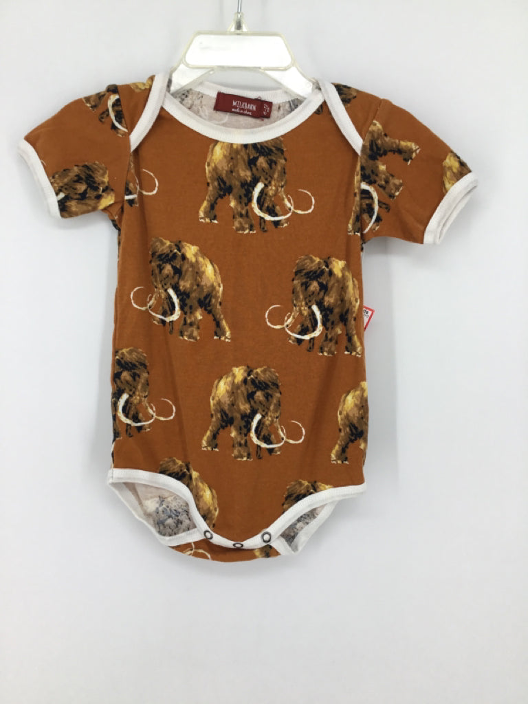 Milkbarn Child Size 6-12 Months Brown Onesie