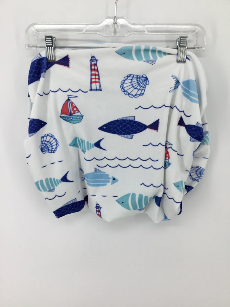 Till You Blue Print Bassinet/Cradle Sheet