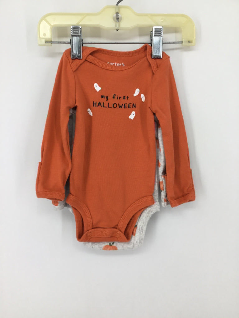 Just One You Made by Carters Child Size Newborn Gray Halloween Onesie Set of 2