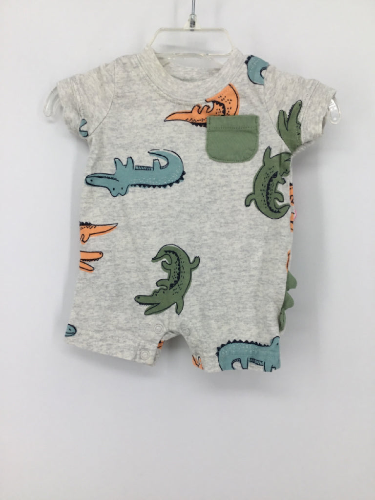 Just One You Made by Carters Child Size Newborn Gray Print Outfit - boys
