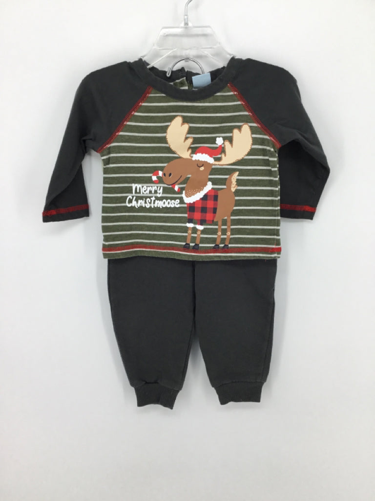 Little Lad Child Size 12 Months Gray Christmas Outfit