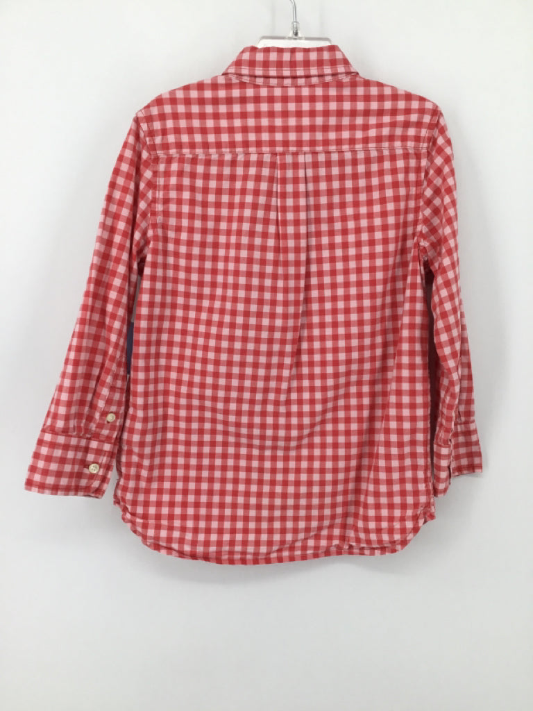 Gap Kids Child Size 4 Red Gingham Shirt - boys