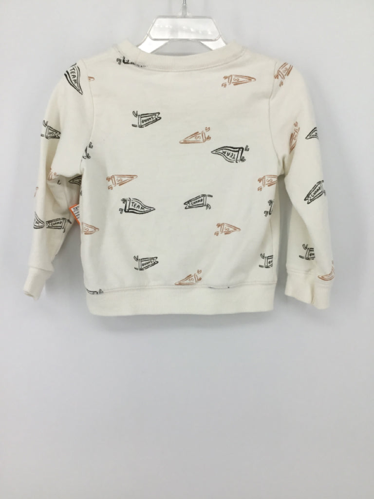 Carter's Child Size 24 Months White Print Sweatshirt - boys