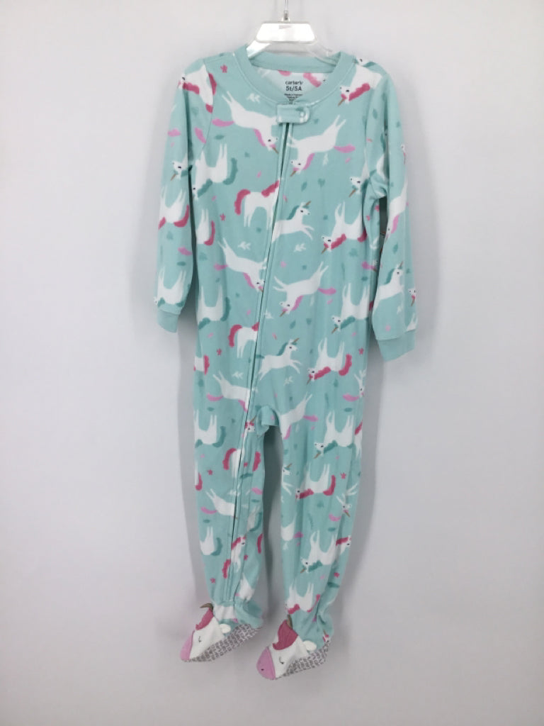 Carter's Child Size 5 Blue Sleepers