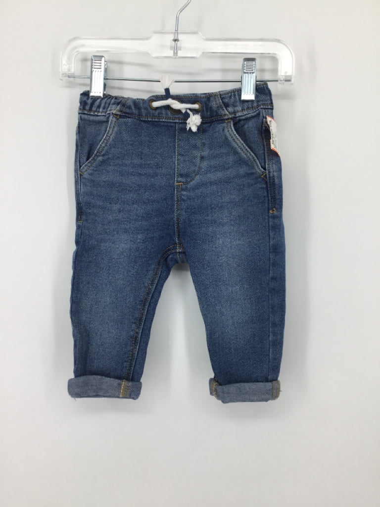 Little Co Child Size 12 Months Blue Solid Jeans - boys