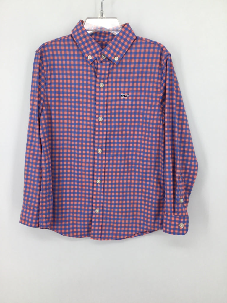 vineyard vines Child Size 5 Blue Gingham Shirt - boys