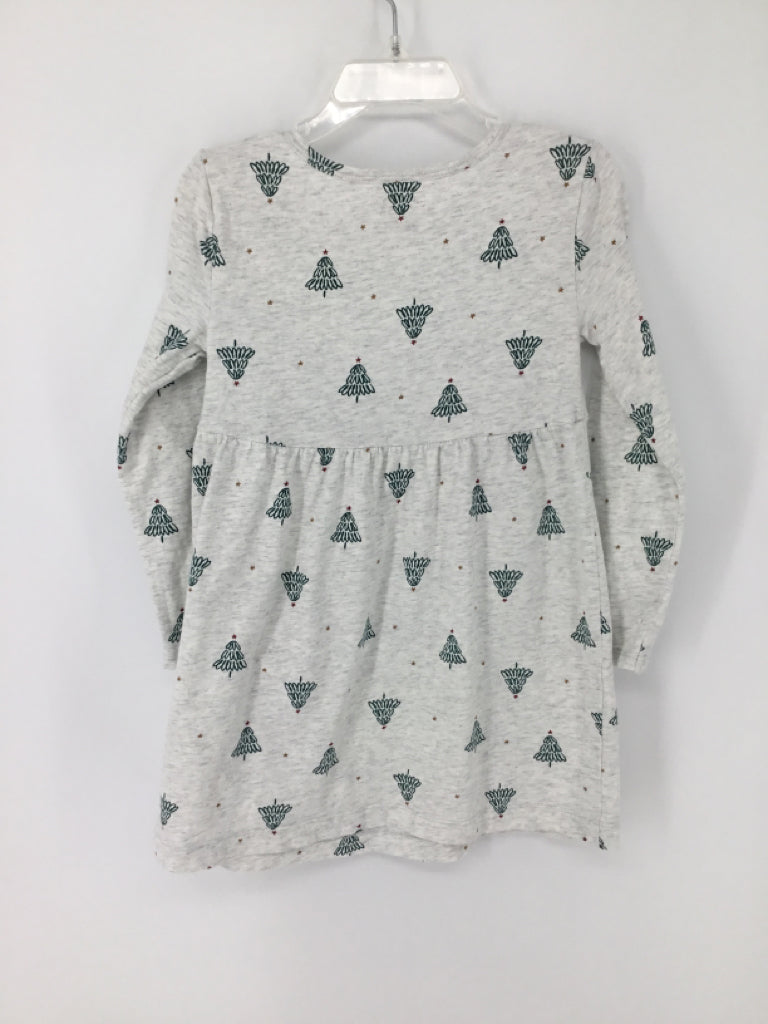 Carter's Child Size 5 Gray Christmas Dress