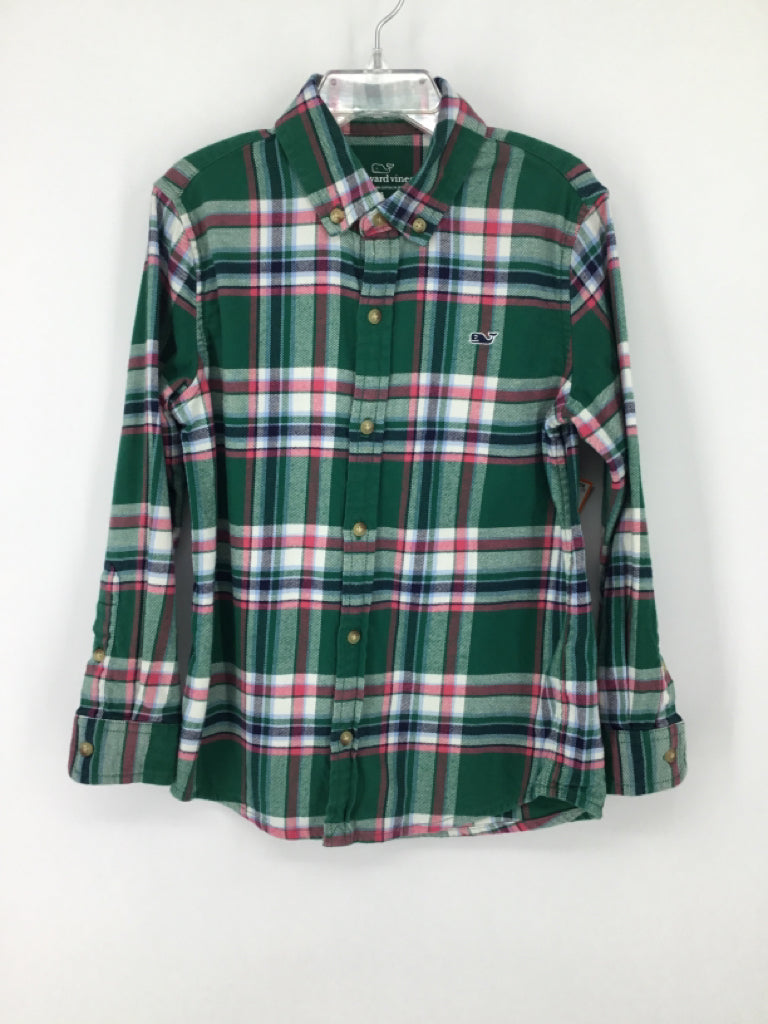 vineyard vines Child Size 6 Green Plaid Shirt - boys