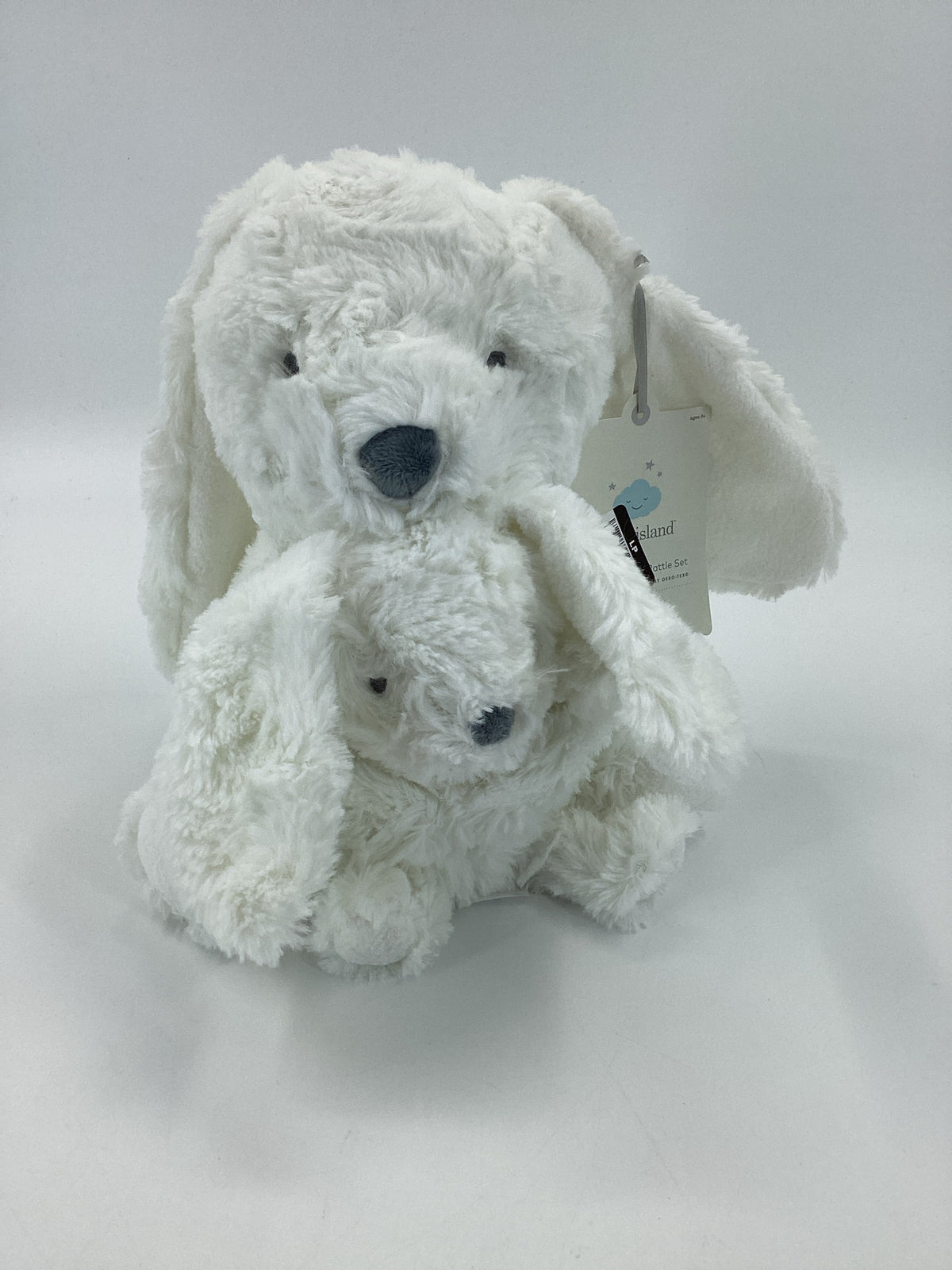 cloud island Stuffed Rabbit Plush & Rattle Set