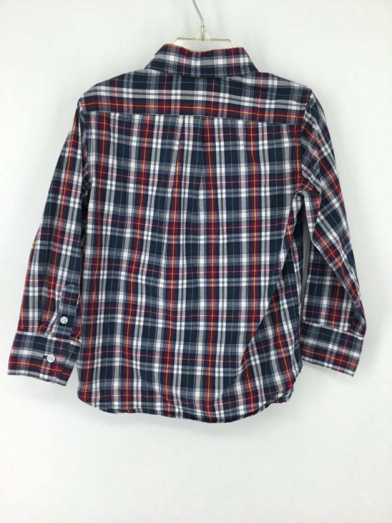 Crewcuts Child Size 3 Navy Plaid Shirt - boys