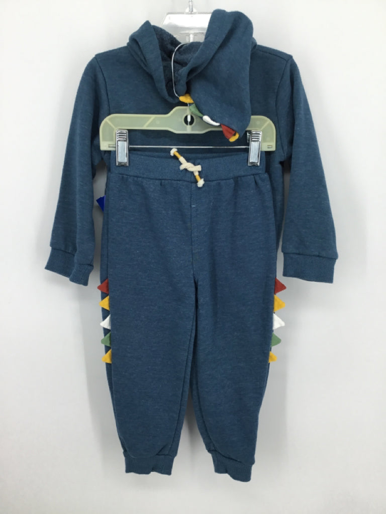 Little Lad Child Size 2 Blue Solid Outfit - boys