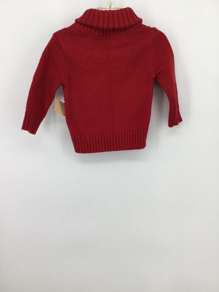 Cat & Jack Child Size 12 Months Red Solid Sweater - boys