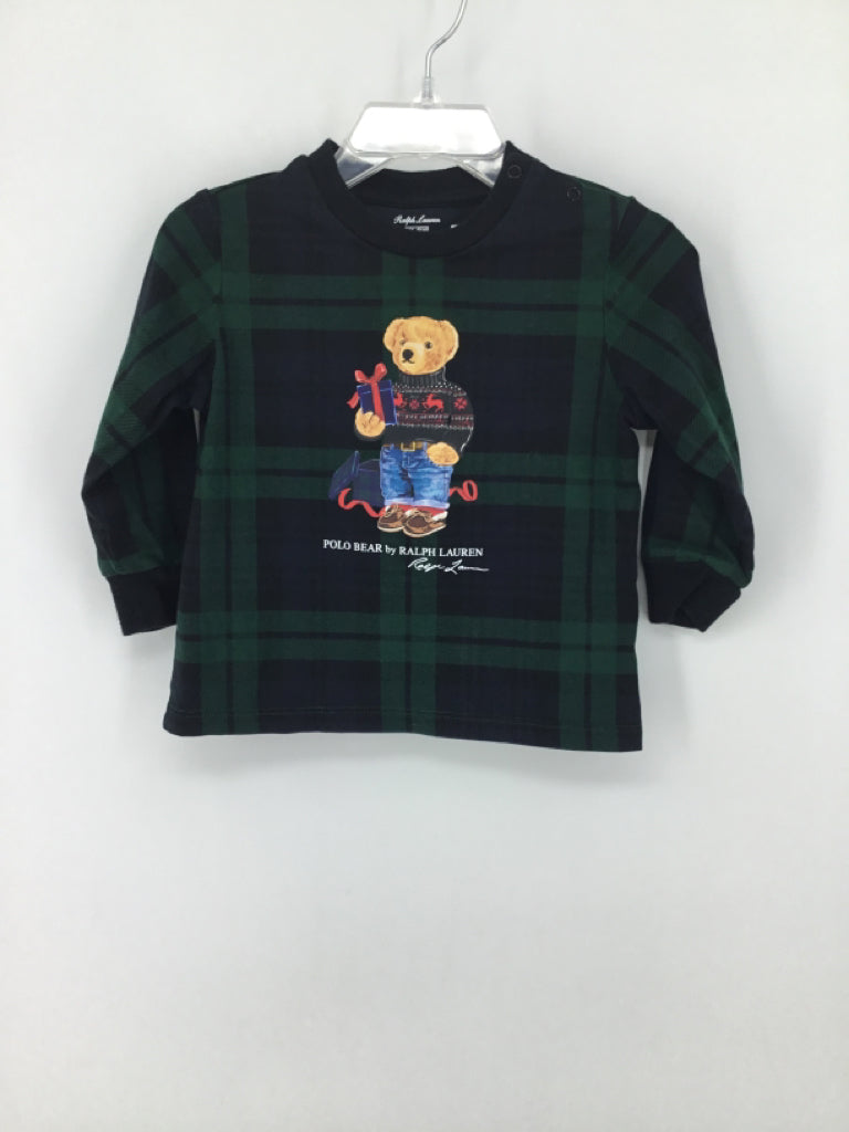 Ralph Lauren Child Size 12 Months Green screen printed T-shirt - boys