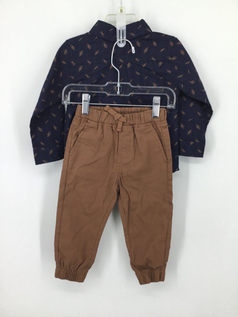 Ben Sherman Child Size 18 Months Navy Print Outfit - boys