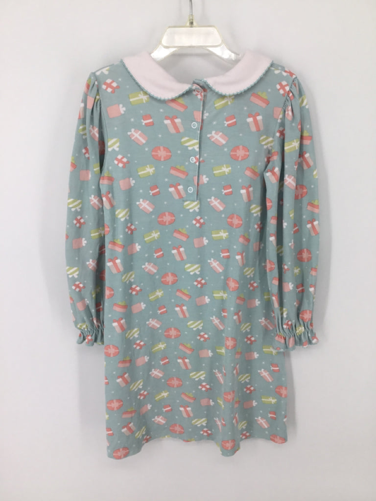 The Oaks Child Size 6 Blue Christmas Dress