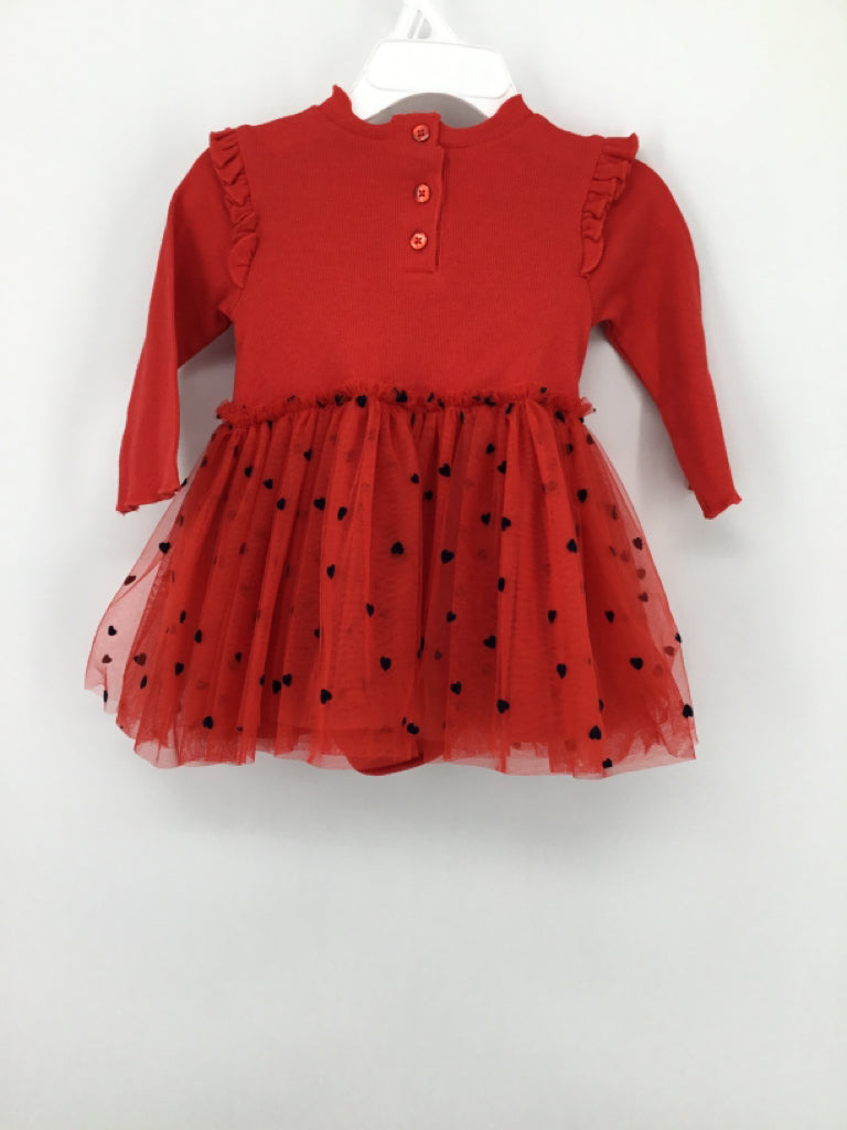 First Impressions Child Size 3-6 Months Red Valentine's Day Dress